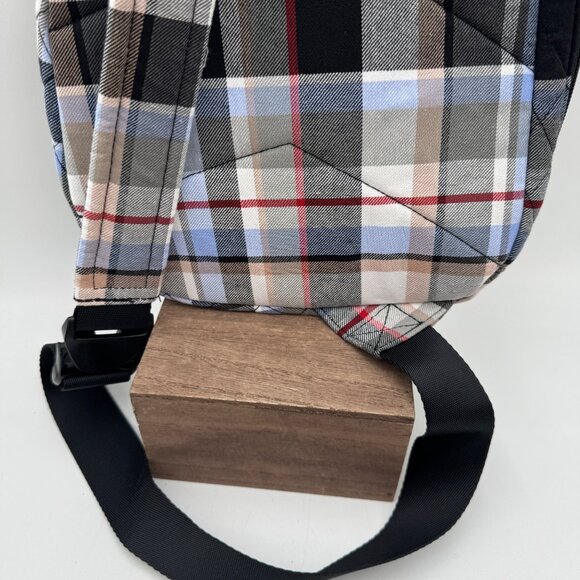 Vera Bradley Essential Sling Backpack Perfectly Plaid Pattern ~ Fall NWOT tan b - Picture 7 of 11